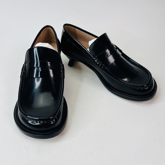 Loewe Black Patent Leather Loafers - Picture 1 of 14